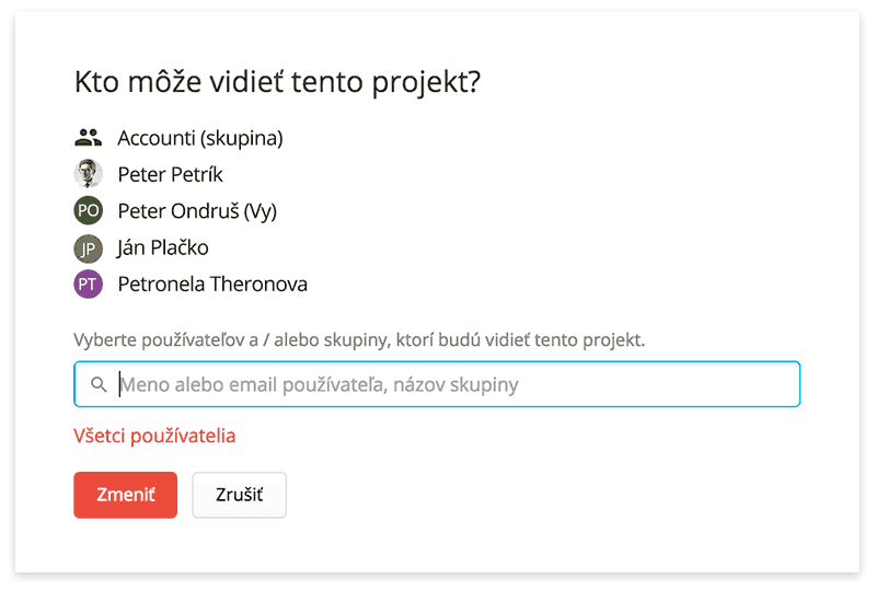 Projektové oprávnenia