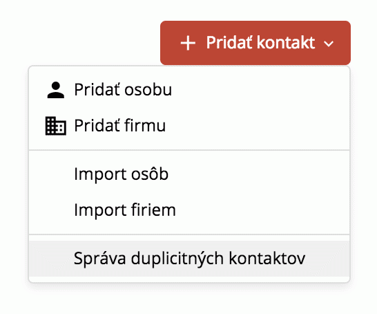 Duplicitné kontakty